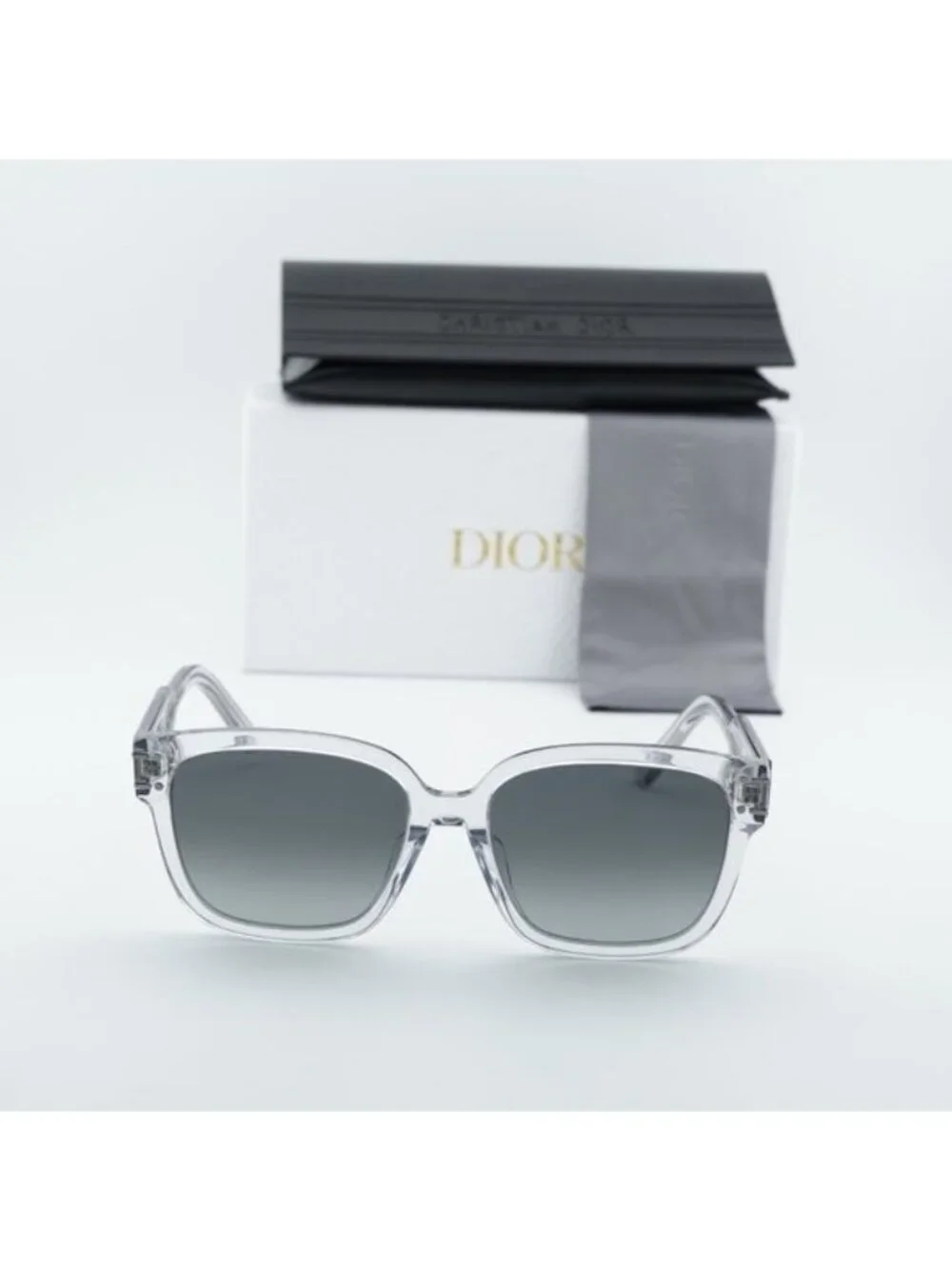 Dior DIORSIGNATURE S7F 45A1 Square Sunglasses - Transparent Grey